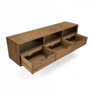 Meuble TV scandinave  3 Tiroirs ANDY En Bois sapin